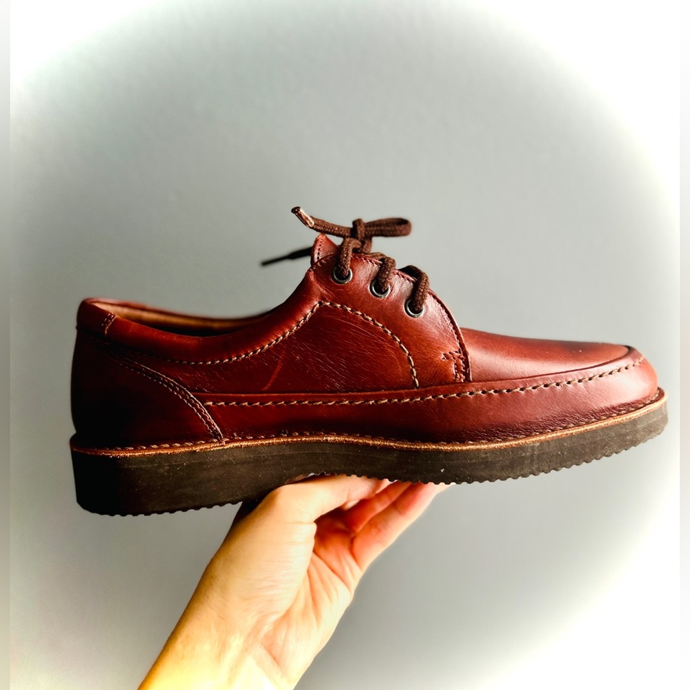 WHITEFISH BAY Men’s BROWN LEATHER UPPERS Dres shoes size 8 1/2